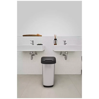 Rotho Afvalbak Twist 40 x 30 x 60 cm 50 liter Polypropyleen Zwart