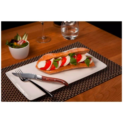 Amefa Steakmes fijne kartel hout 2520 Royal Steak 23 cm Hout-RVS Bruin 