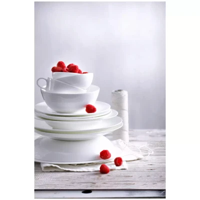 Maastricht Porselein Plate Blanc De Blancs 21 cm White