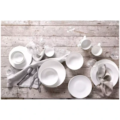 Maastricht Porselein Plate coupe Blanc De Blancs 18 cm White
