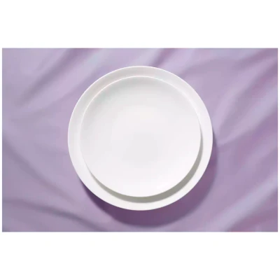 Maastricht Porselein Plate coupe Blanc De Blancs 24.5 cm White
