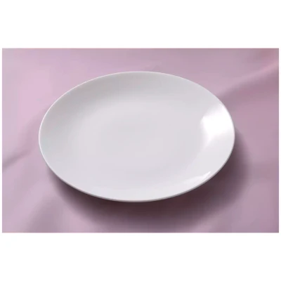 Maastricht Porselein Plate coupe Blanc De Blancs 31 cm White