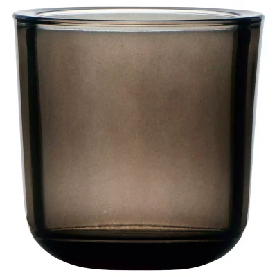Teelichthalter 7,5 x 7,5 cm Glas Grau