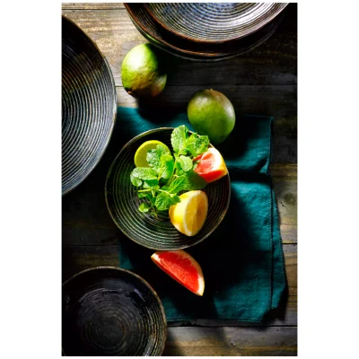 Palmer Deep Coupe Plate Metallic 26 cm Stoneware Green
