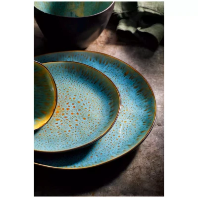 Palmer Plate Lotus 20.5 cm Stoneware Turquoise