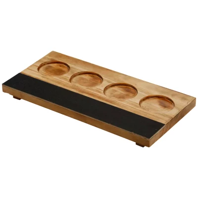 Barprofessional Tasting Display " Tools " 4-Compartment Wood Brown