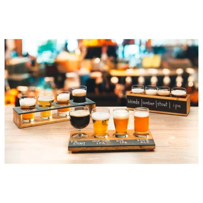 Barprofessional Tasting Display " Tools " 4-Compartment Wood Brown