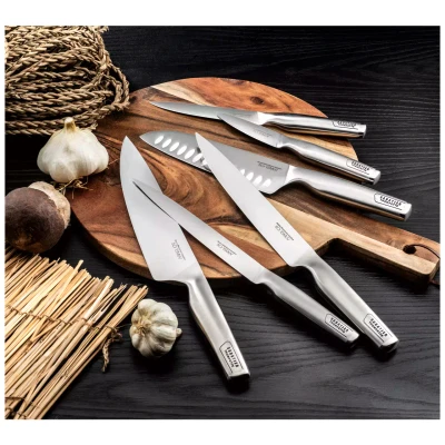 Sabatier Trompette Santokumes 8701 Asean 17 cm en acier inoxydable argenté