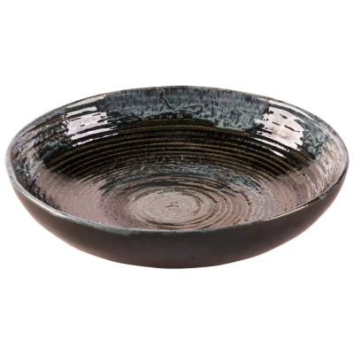 Palmer Deep Coupe Plate Metallic 26 cm Stoneware Silver