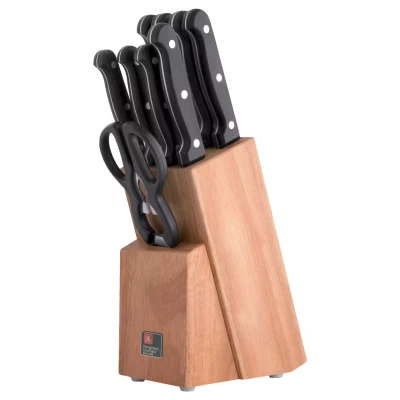 Richardson Sheffield Bloc à couteaux « Artisan », 19,5 x 10,5 x 37 cm, 9 pièces 