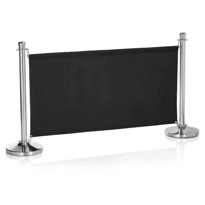 Afzetpaal Classic 95 cm Verchroomd Zilver