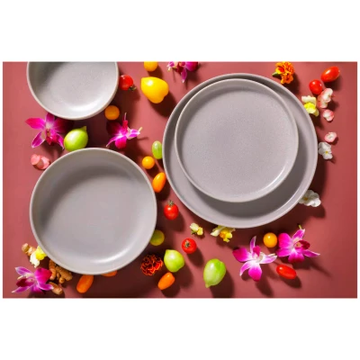Palmer Plate Sandy Loam 28 cm Stoneware Gray