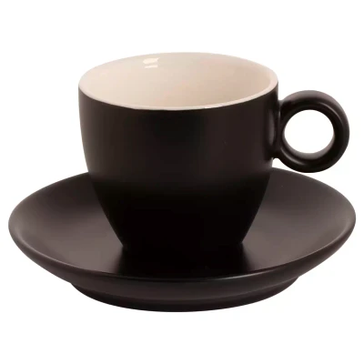 Maastricht Porselein Soucoupe à café « Bart » Couleur « Cafe » 920 Mat 13,5 cm Noir 