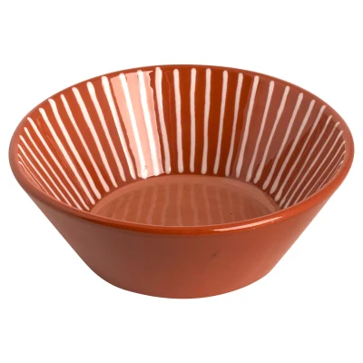 Colori Del Sud Stripe Bowl Mezquita 18 cm Earthenware Pink