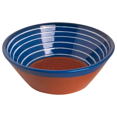 Colori Del Sud Circle Schaal Mezquita 23 cm 1.8 liter Aardewerk Blauw