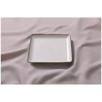 Maastricht Porselein Teller Akoya x 19 cm, cremefarbenes Porzellan 