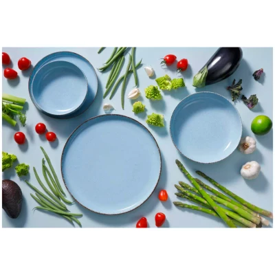 Palmer Tiefer Teller Antigo 19 cm Porzellan Hellblau 