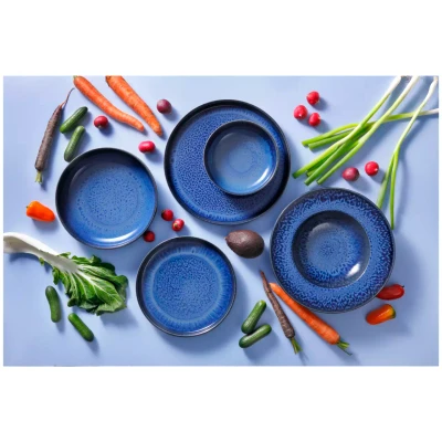Palmer Schaal laag Jory 16 cm Stoneware Blauw