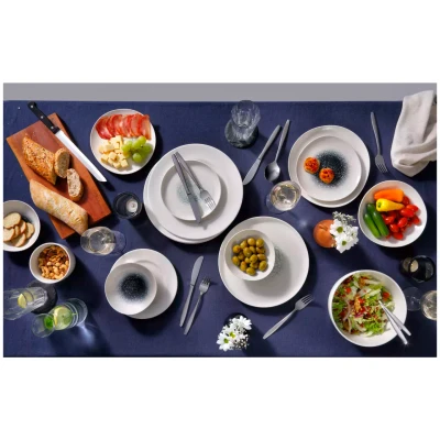 Maastricht Porselein Bord Coupe Aqua Mineralis 27 cm Wit