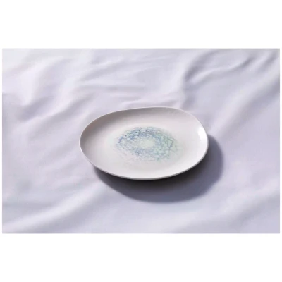Maastricht Porselein Bord Aqua Mineralis Organic 20 cm Wit