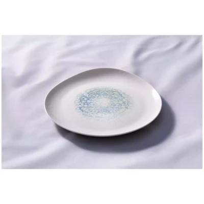 Maastricht Porselein Bord Aqua Mineralis Organic 25 cm Wit