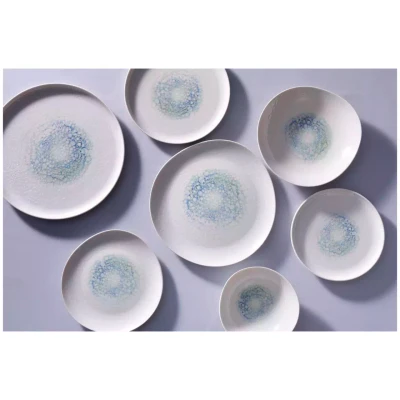 Maastricht Porselein Bord Aqua Mineralis Organic 25 cm Wit