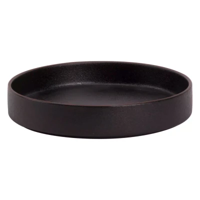 Maastricht Porselein ,Teller  Cafe “, 21 cm, schwarz 