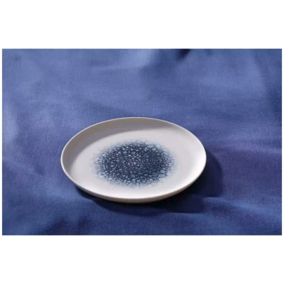 Maastricht Porselein Bord Coupe Grey Mineralis 21 cm Wit