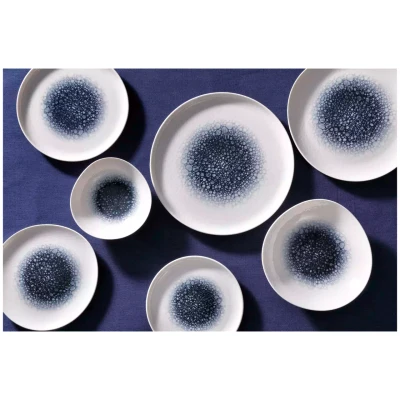 Maastricht Porselein Bord Coupe Grey Mineralis 21 cm Wit