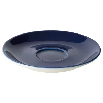 Maastricht Porselein Soucoupe à café « Bart » Couleur « Cafe » 13,5 cm Bleu foncé Boîte 