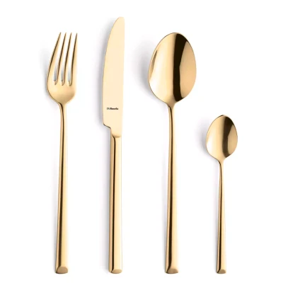Amefa Premiere Couteau à steak 1170 « Metropole », 22,5 cm, 18/10, 13/0, doré