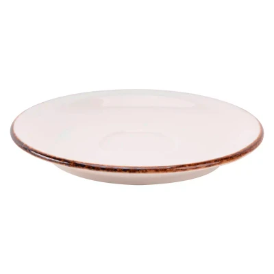 By Bone Kaffeeuntertasse Helix Gleam 15 cm Porzellan Creme