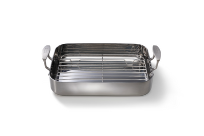 Skottsberg Braadslede met rek Stainless Steel 35 x 25 cm