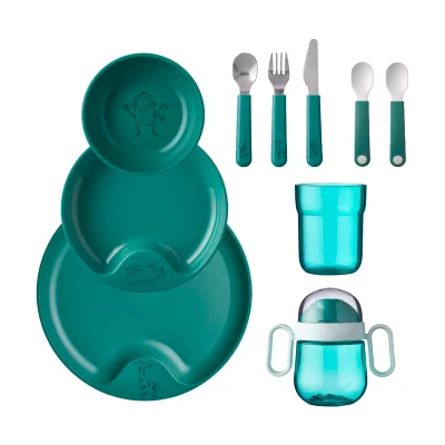 Mepal Children's Dinnerware Set Mio 10-piece Turquoise