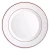 Assiette Arcoroc « Arcopal Bordeaux » 23,5 cm, verre trempé, blanc cassé et rouge