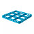 Carlisle Opbouwrand 9-vaks Opticlean 50.5 x 50.5 x 4.5 cm Polypropyleen Blauw