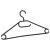 Clothes Hanger 44.5 cm Plastic Black