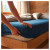 Mammoet Fitted Sheet Coating, Willow, 160 x 200 x 25–30 cm – Blue, 45% cotton & 55% polyester