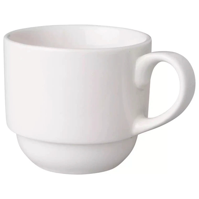 Mammoet Tasse à café large « Budgetline » 20 cl, porcelaine blanche 