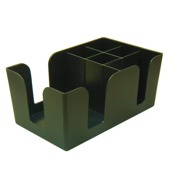 Barprofessional Tischorganizer „ Caddy “, 6 Fächer, 15 x 24 x 11 cm, Polyethylen, schwarz