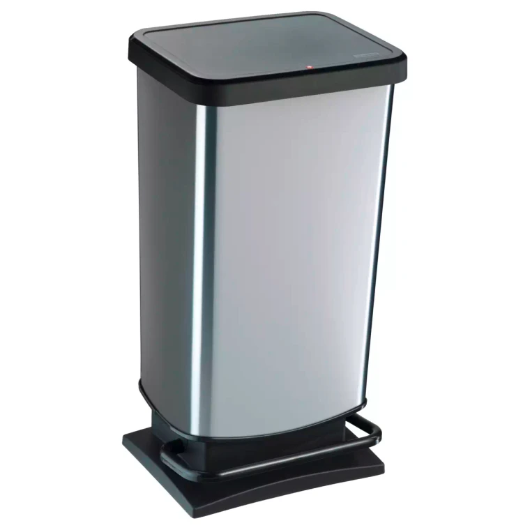 Rotho Pedaalemmer Paso 35 x 30 x 68 cm 40 liter Kunststof Zilver