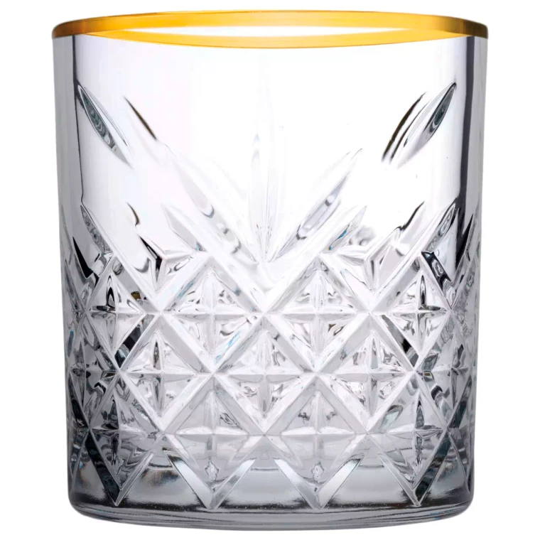 Pasabahce Verre à whisky à bord doré « Timeless » 34,5 cl (LD)