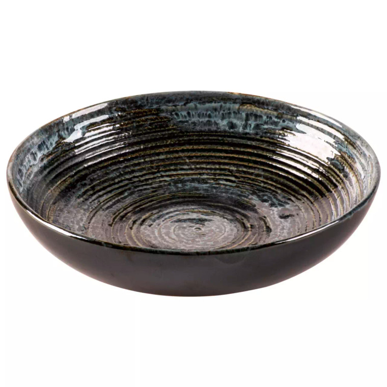 Palmer plate deep coupe Metallic 22 cm Stoneware Silver