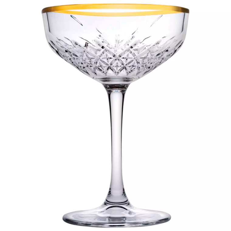 Pasabahce Champagner Coupe Timeless 25,5 cl Glas Gold