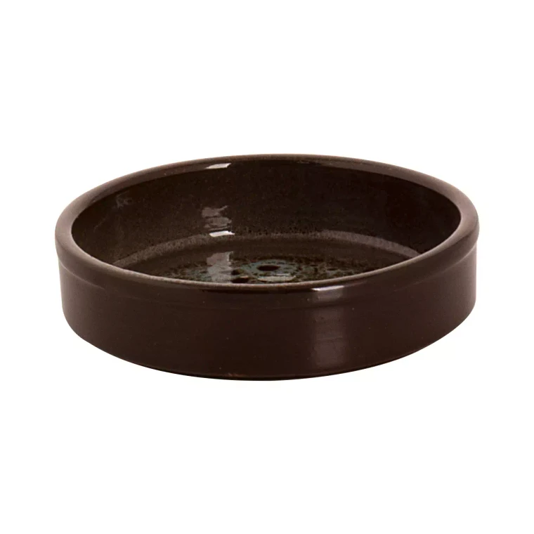 Graupera Ovenschaal Turkey 10 x 2.2 cm Stoneware Bruin Blauw 