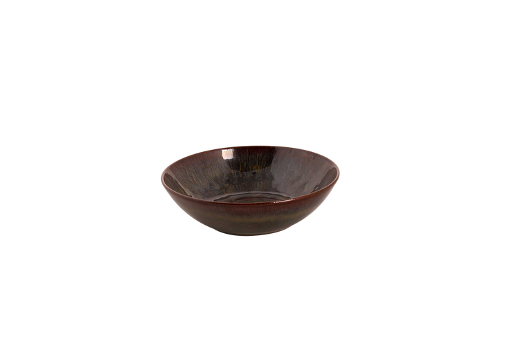 Palmer Schale Coupe Victory 17 cm Braunes Steingut 