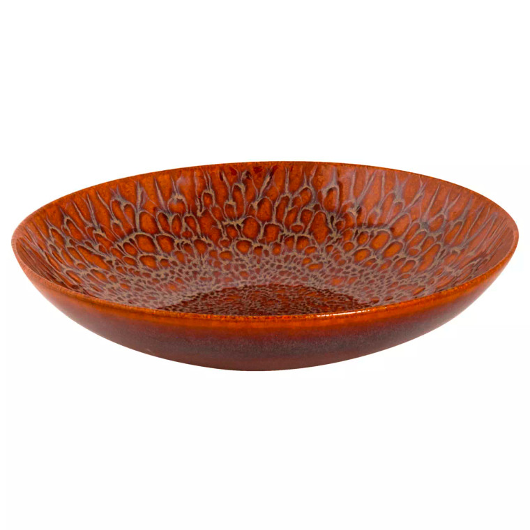 Palmer Bord diep coupe Magmatic 22 cm Stoneware Bruin