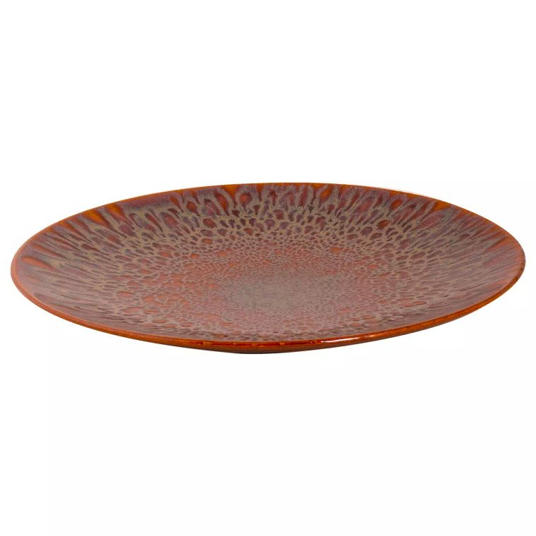 Palmer plate coupe Magmatic 27 cm Stoneware Brown