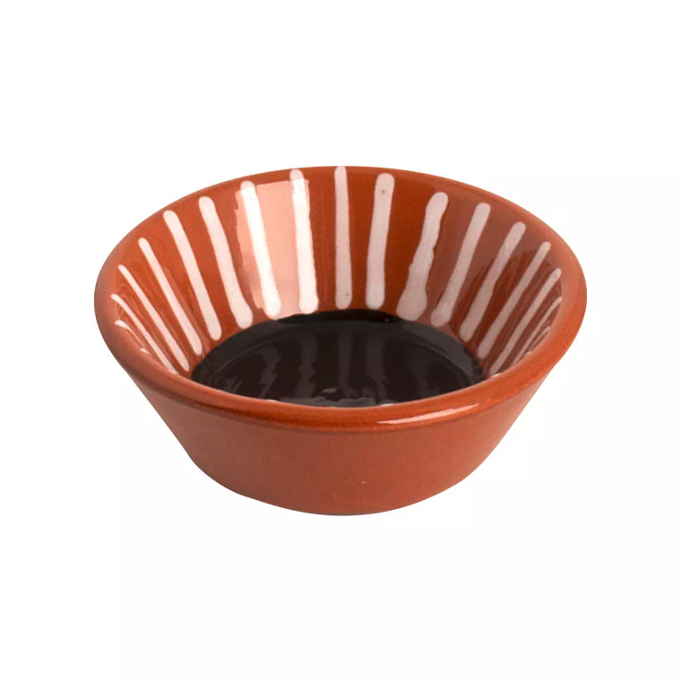 Colori Del Sud Stripe Bowl Mezquita 8 cm Pottery Black