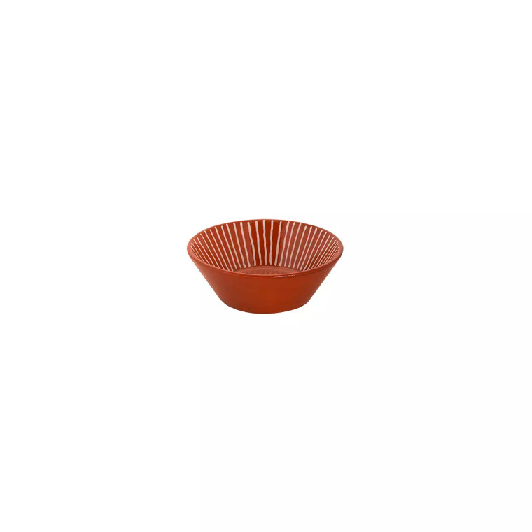 Colori Del Sud Streifen Schüssel Mezquita 23 cm 1,8 Liter Steingut Rosa